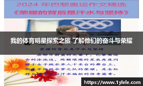 我的体育明星探索之旅 了解他们的奋斗与荣耀