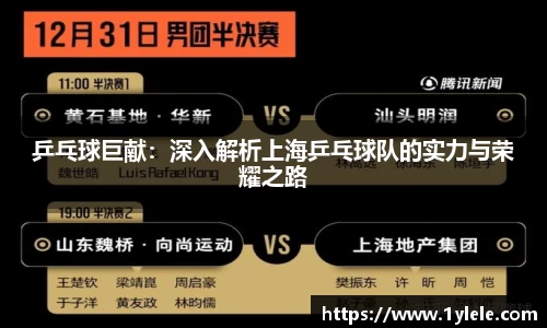 乒乓球巨献：深入解析上海乒乓球队的实力与荣耀之路