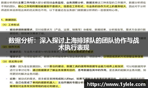 数据分析：深入探讨上海排球队的团队协作与战术执行表现